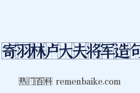 寄羽林卢大夫将军造句是什么意思的图片